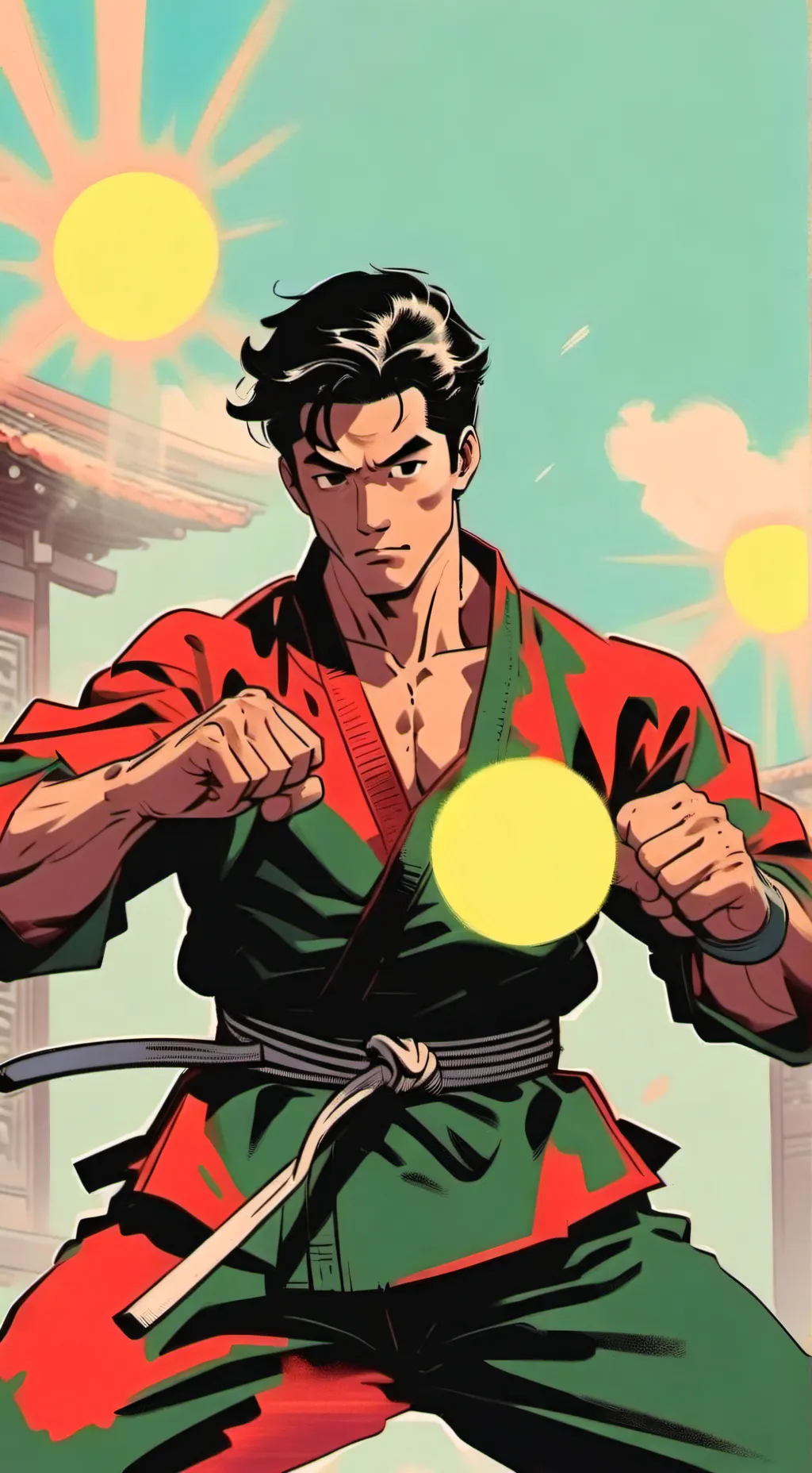 ai character: Martial arts schoo background