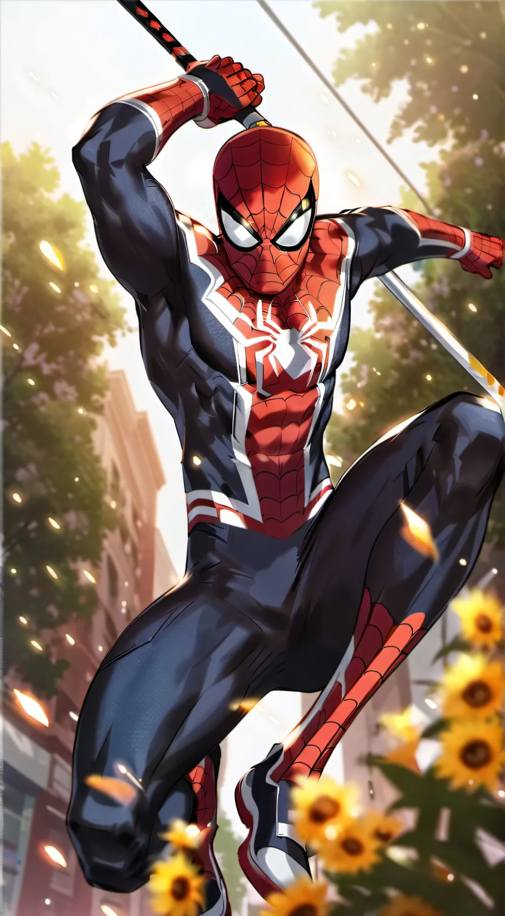 ai character: Spider-Man  background