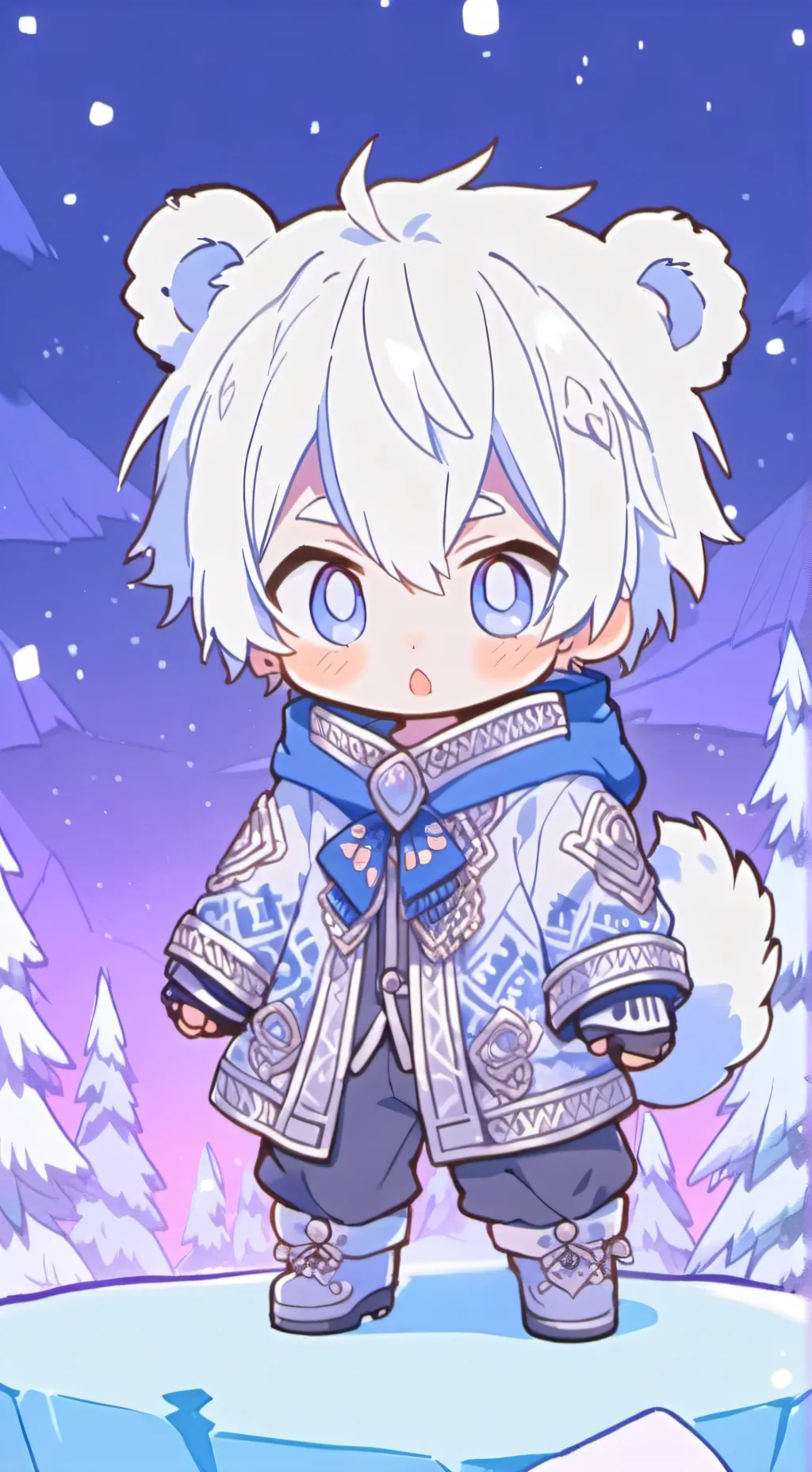 ai character: Polar Pup Spirit background