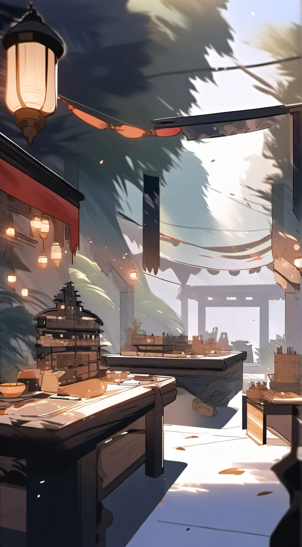ai character: cashier background