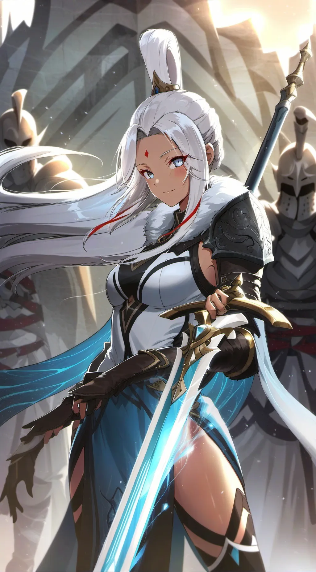 ai character: Silver background
