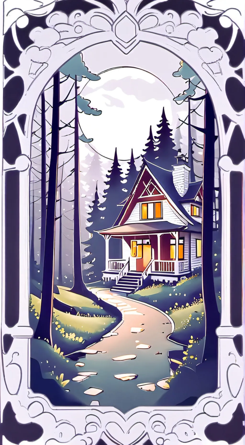 ai character: MD x Gravity Falls background