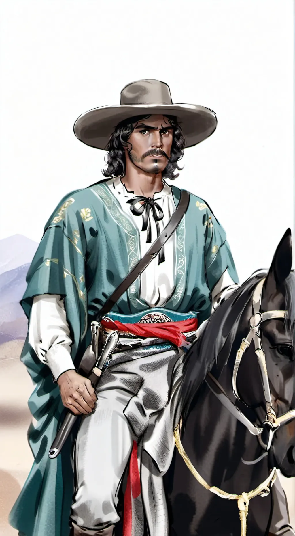 ai character: Joaquin Murrieta  background