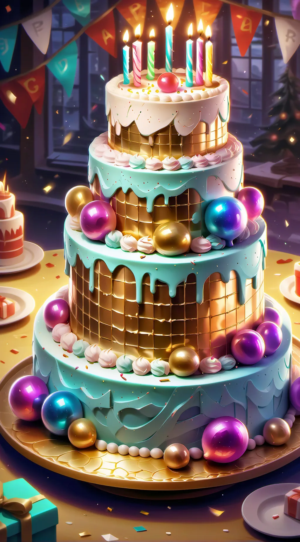 ai character: MY B-DAY!! background