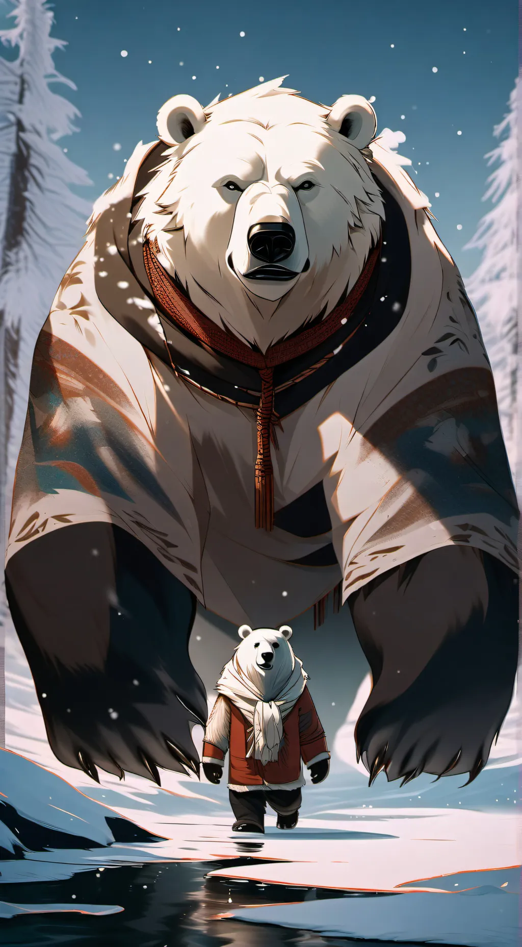 ai character: Urso y Peque background