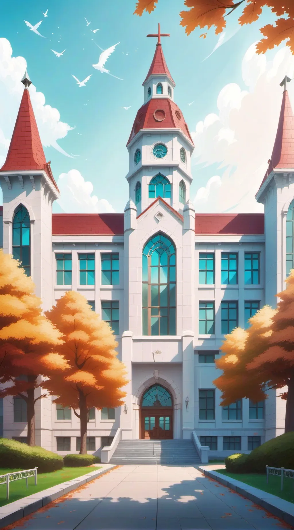 ai character: WTF high school?! background