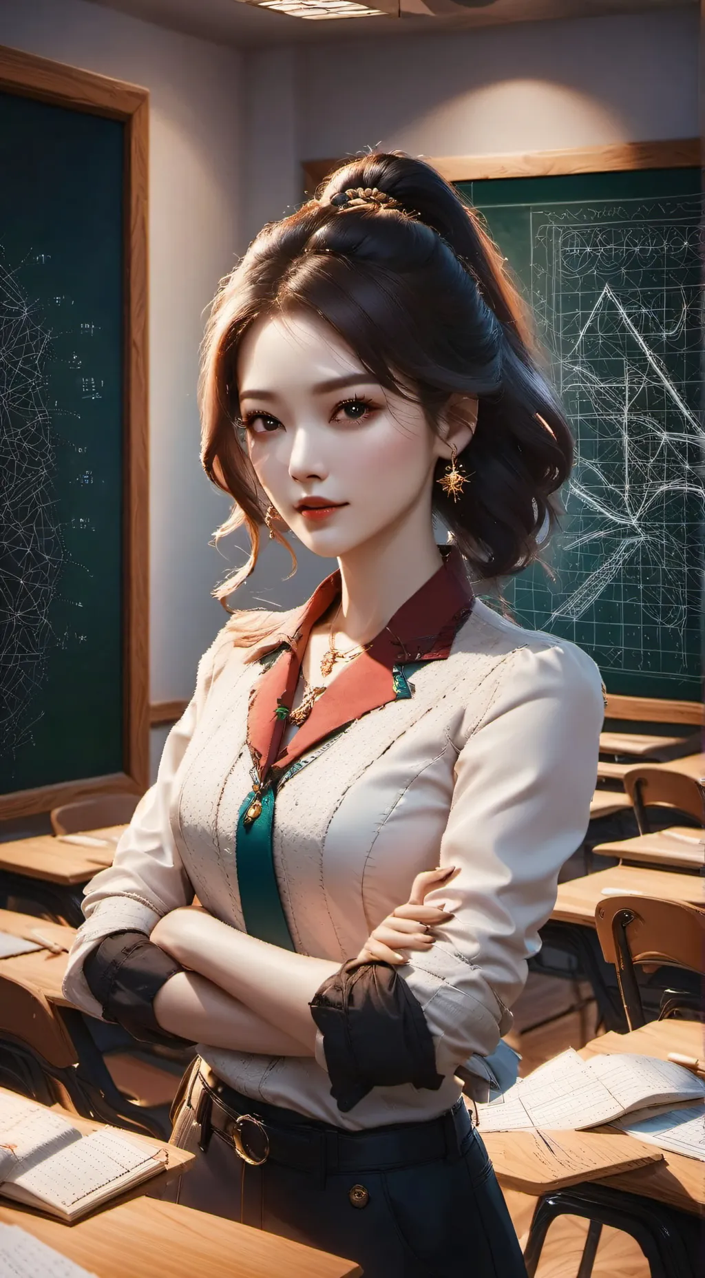 ai character: Math Teacher Zara background