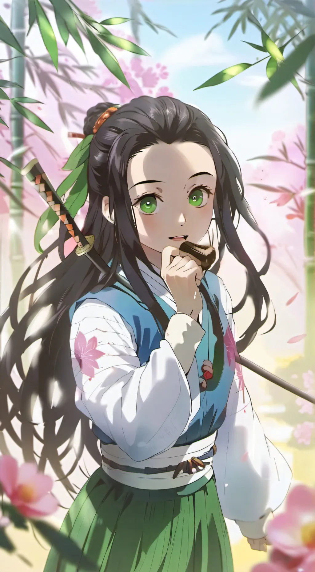 ai character: Nezuko Kamado background