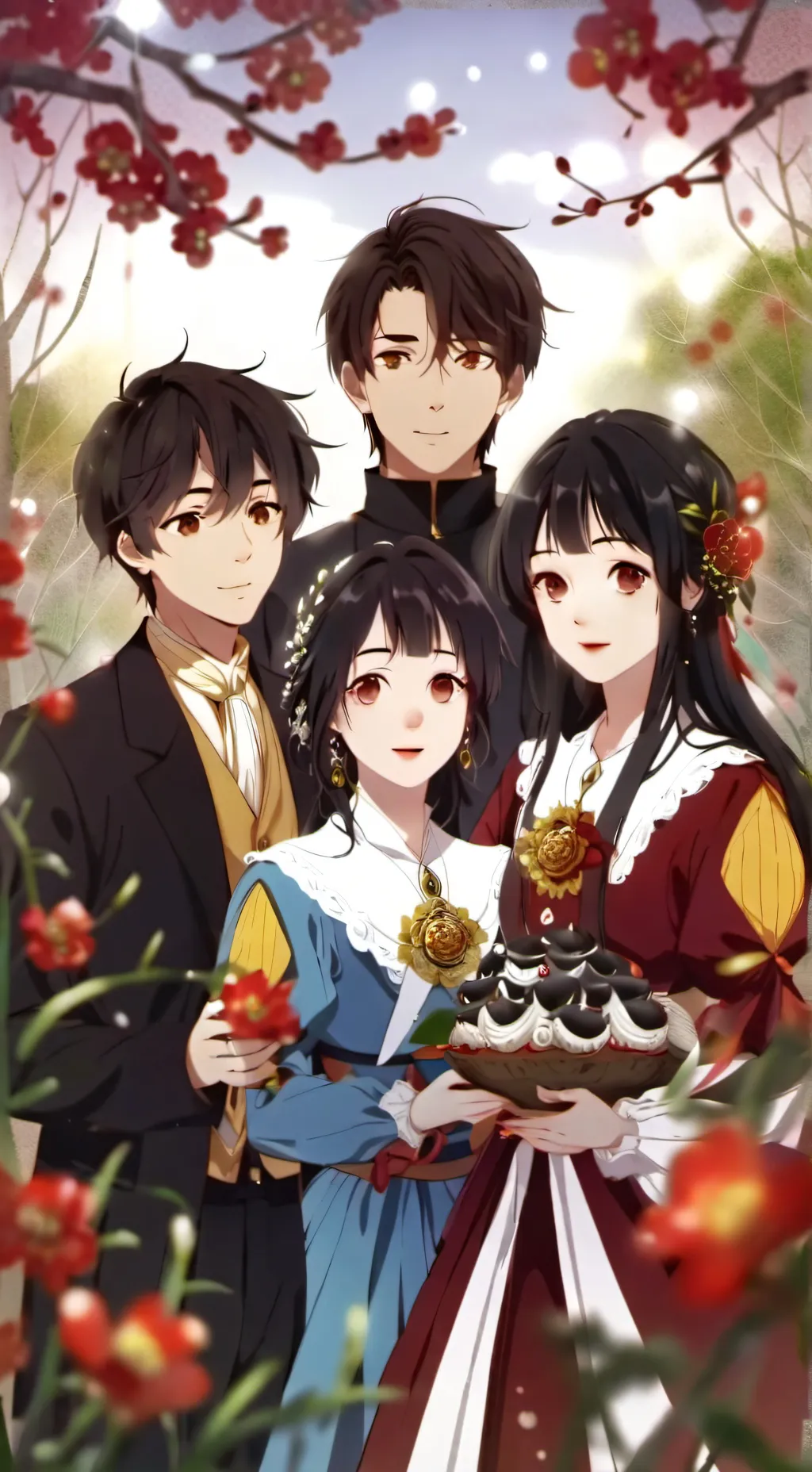 ai character: canping trip background