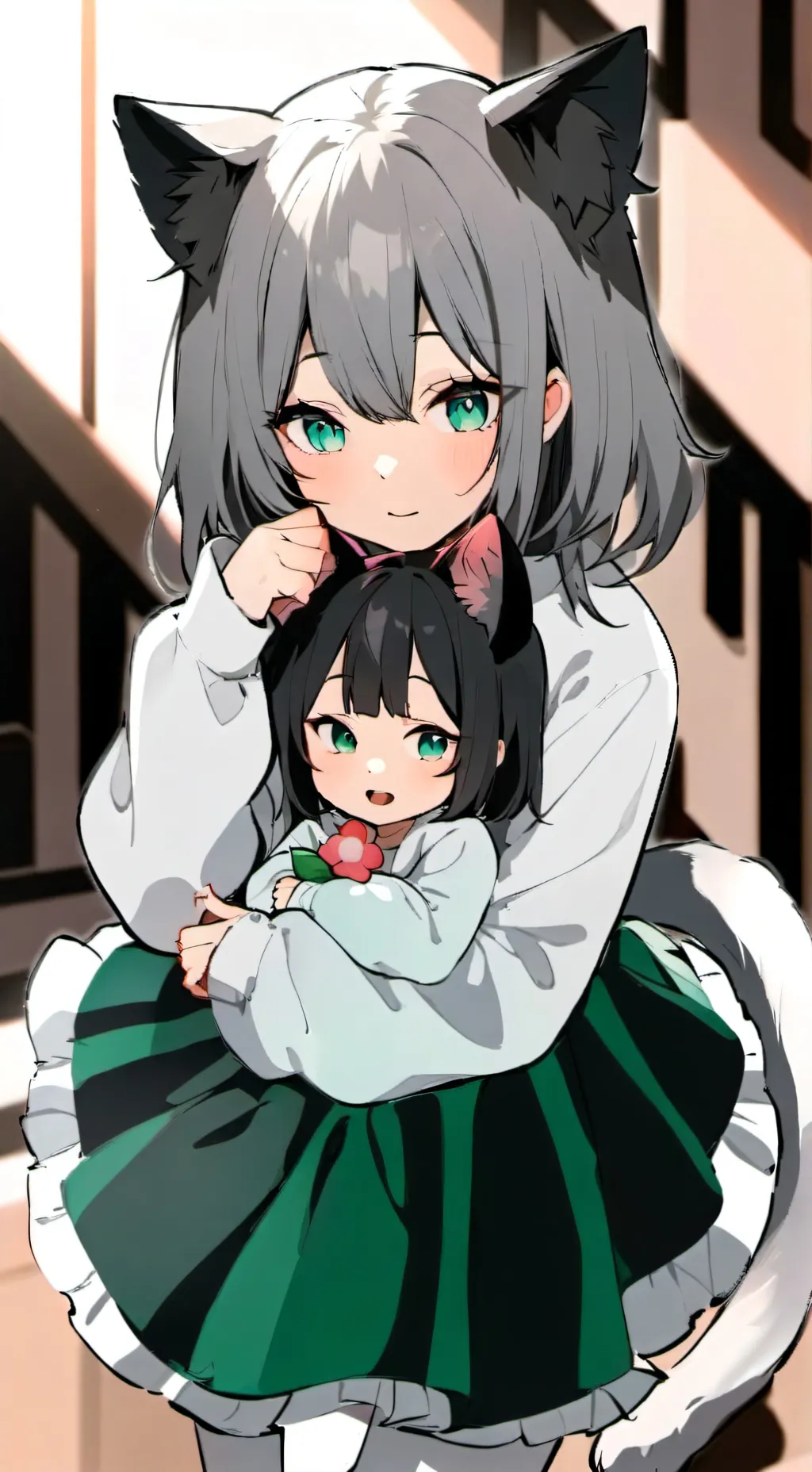 ai character: cat girl family background