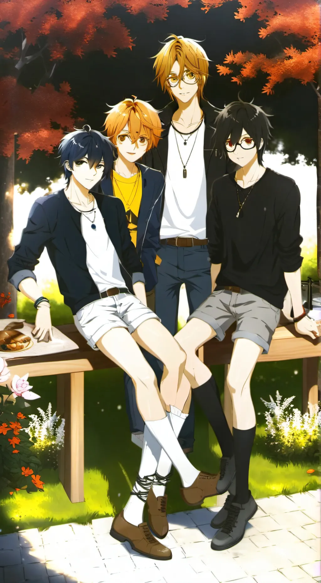 ai character: Noha,Alex,liam,max background