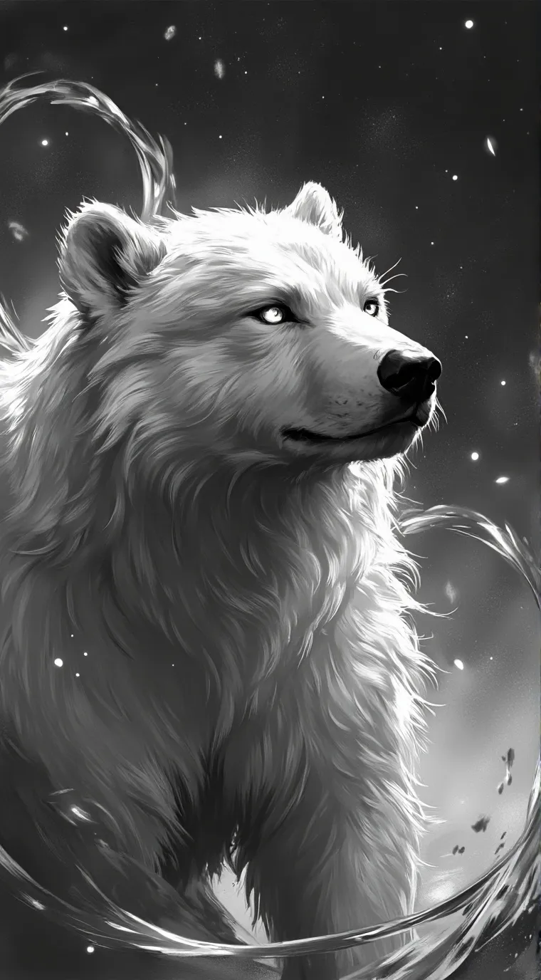 ai character: dark sky background