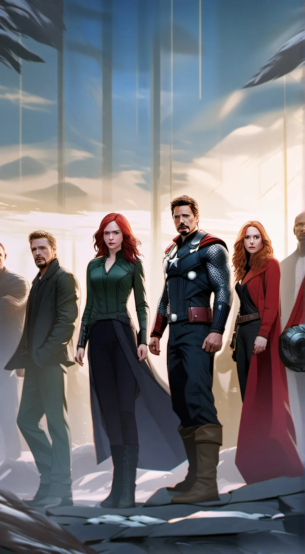ai character: The Avengers  background