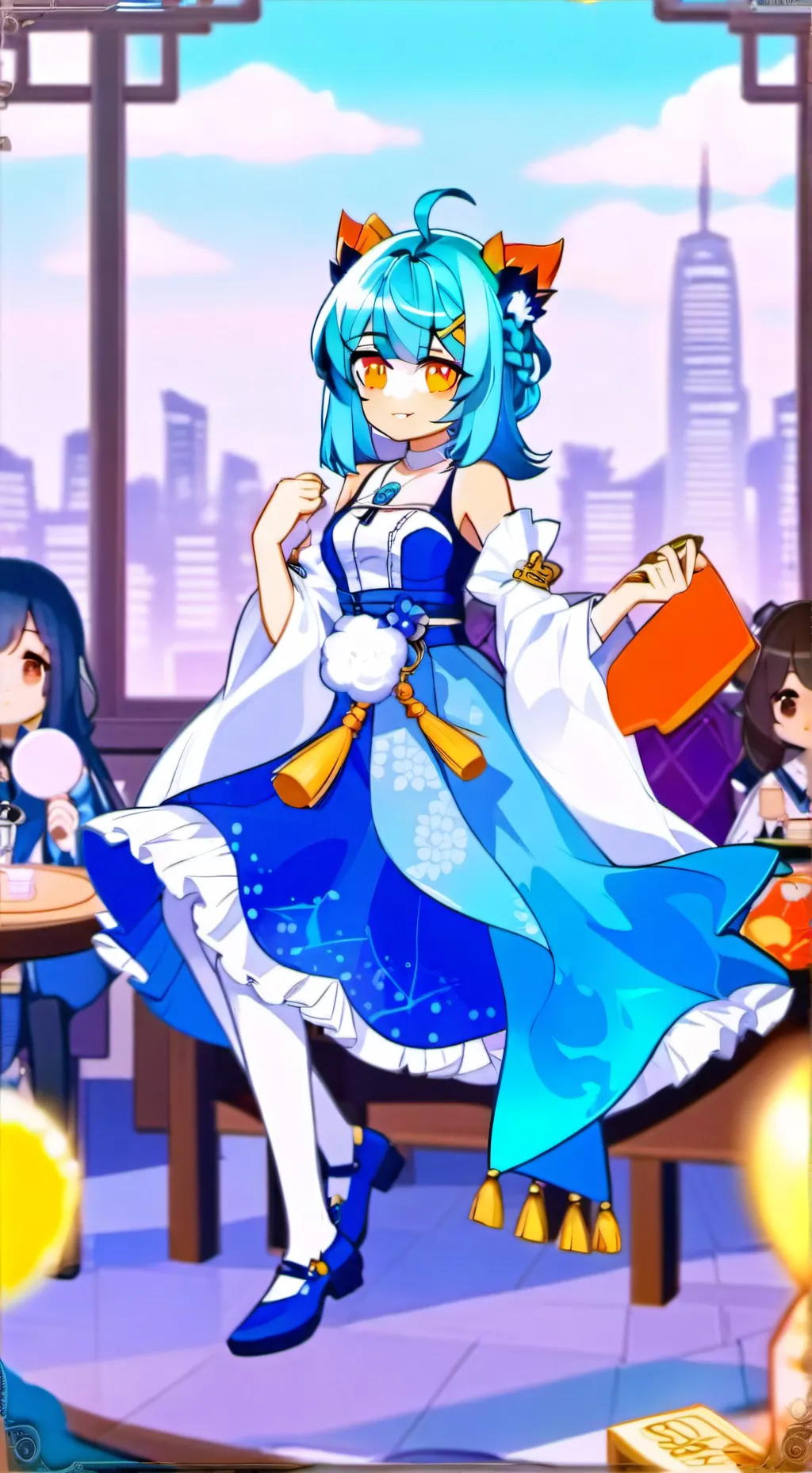 ai character: alievery girl background