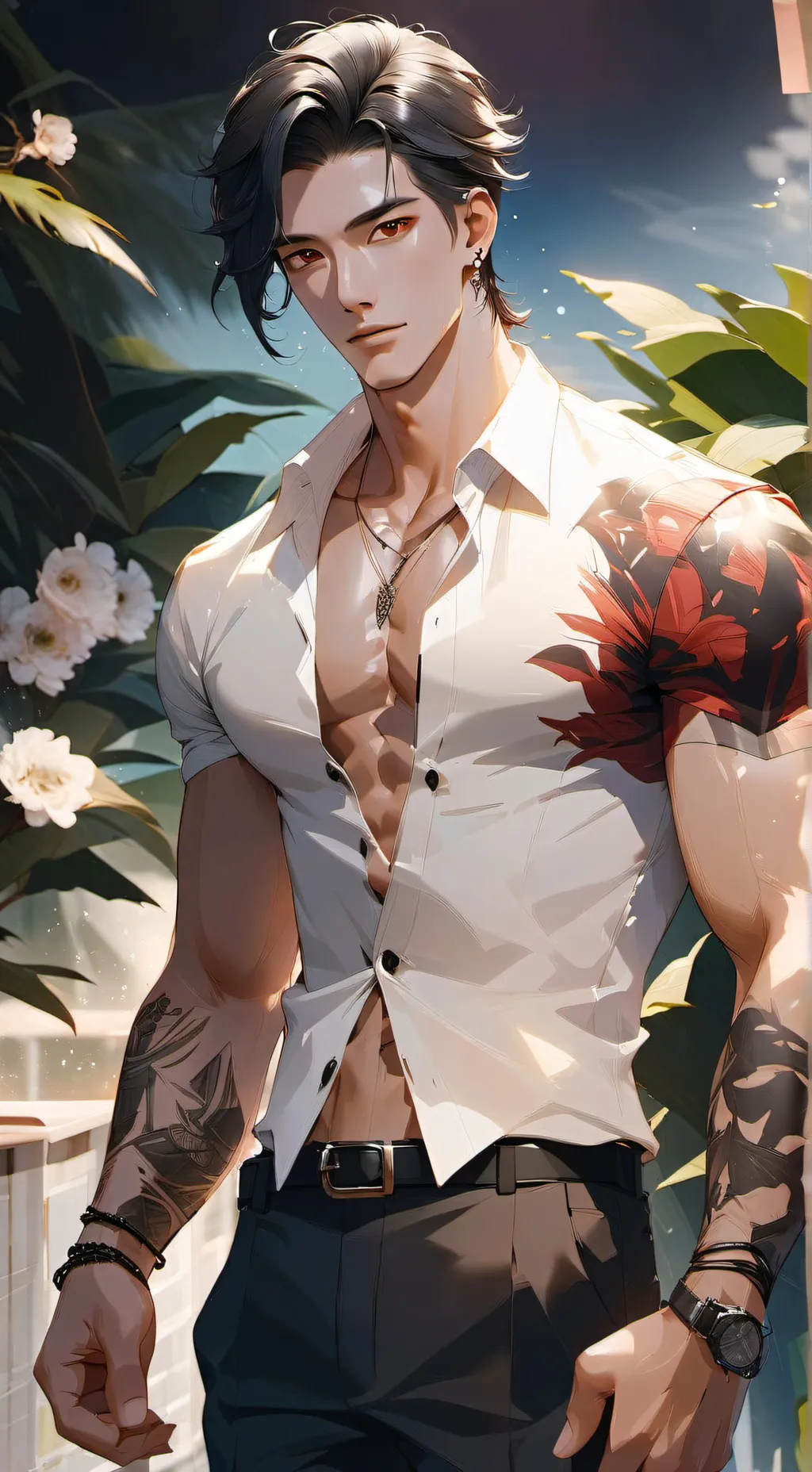 ai character: Klaus  background