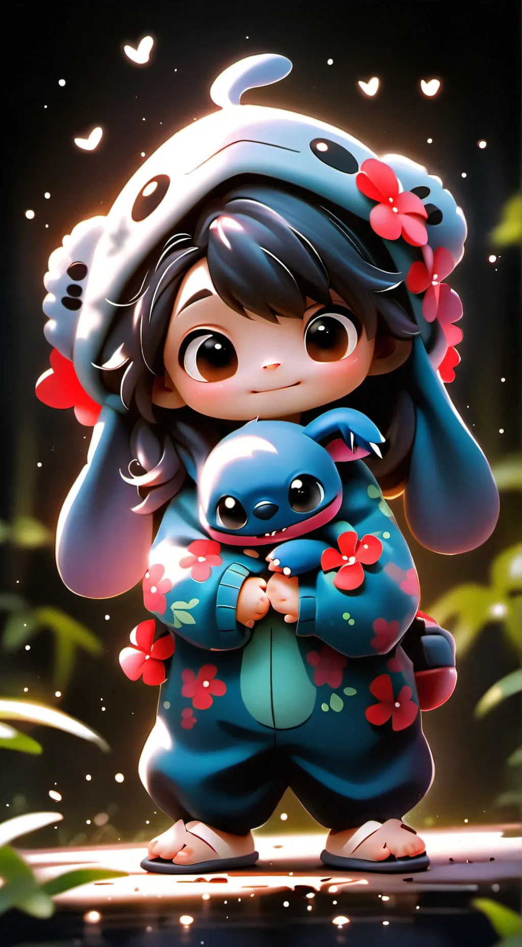 ai character: lilo and stitch background