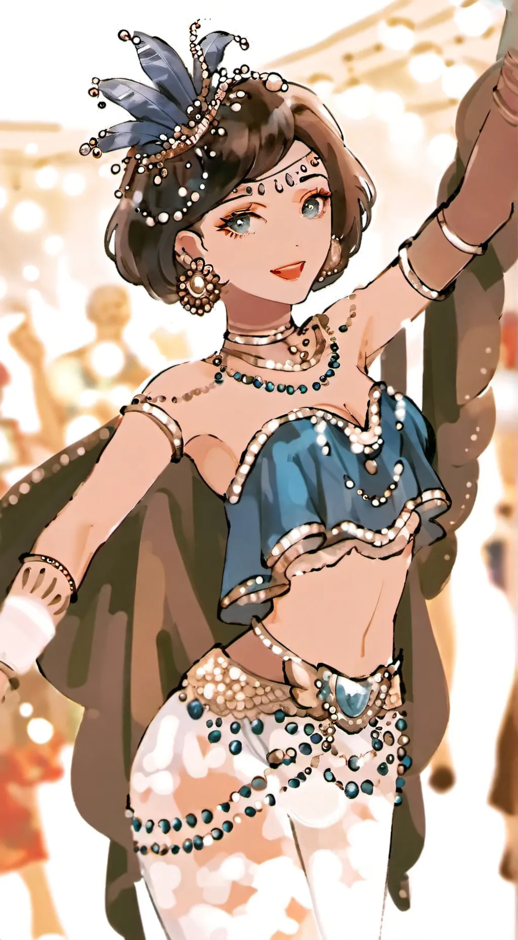ai character: Sky  background