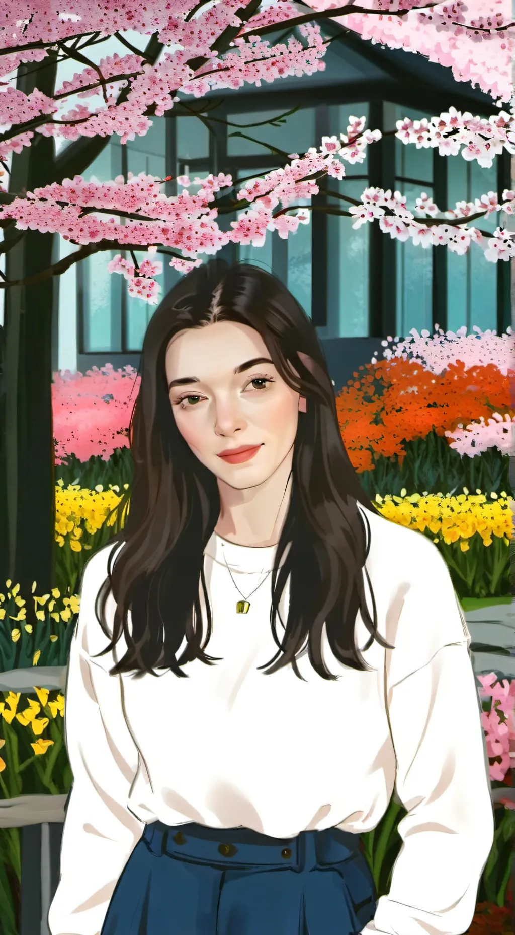 ai character: Rose background