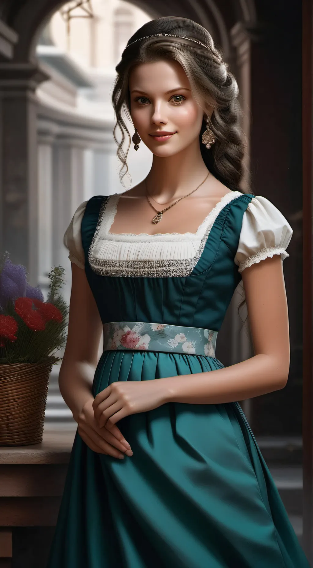ai character: pregnant  background