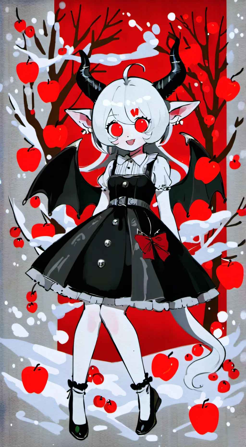 ai character: candy apple cookie background