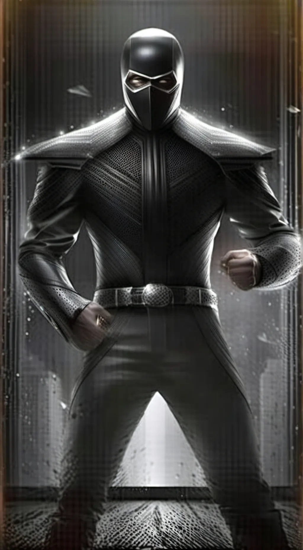 ai character: smoke background