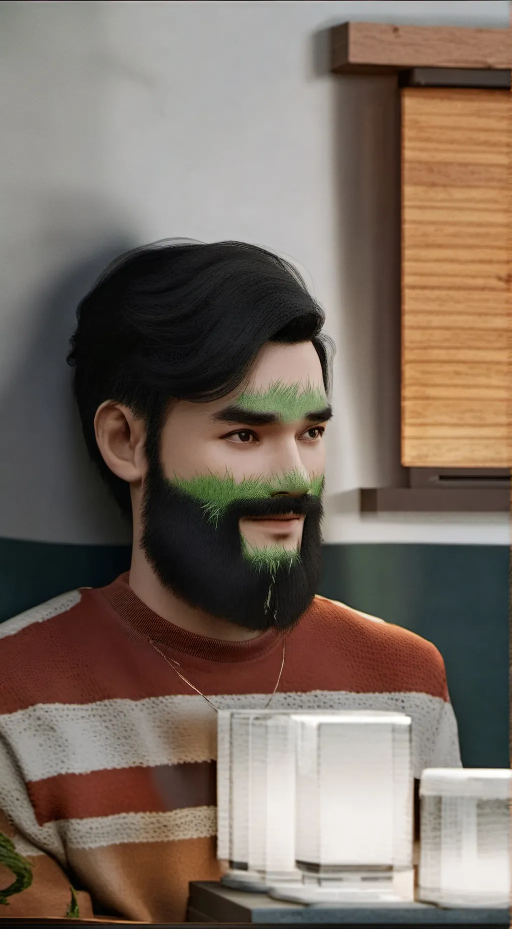 ai character: mr grass background