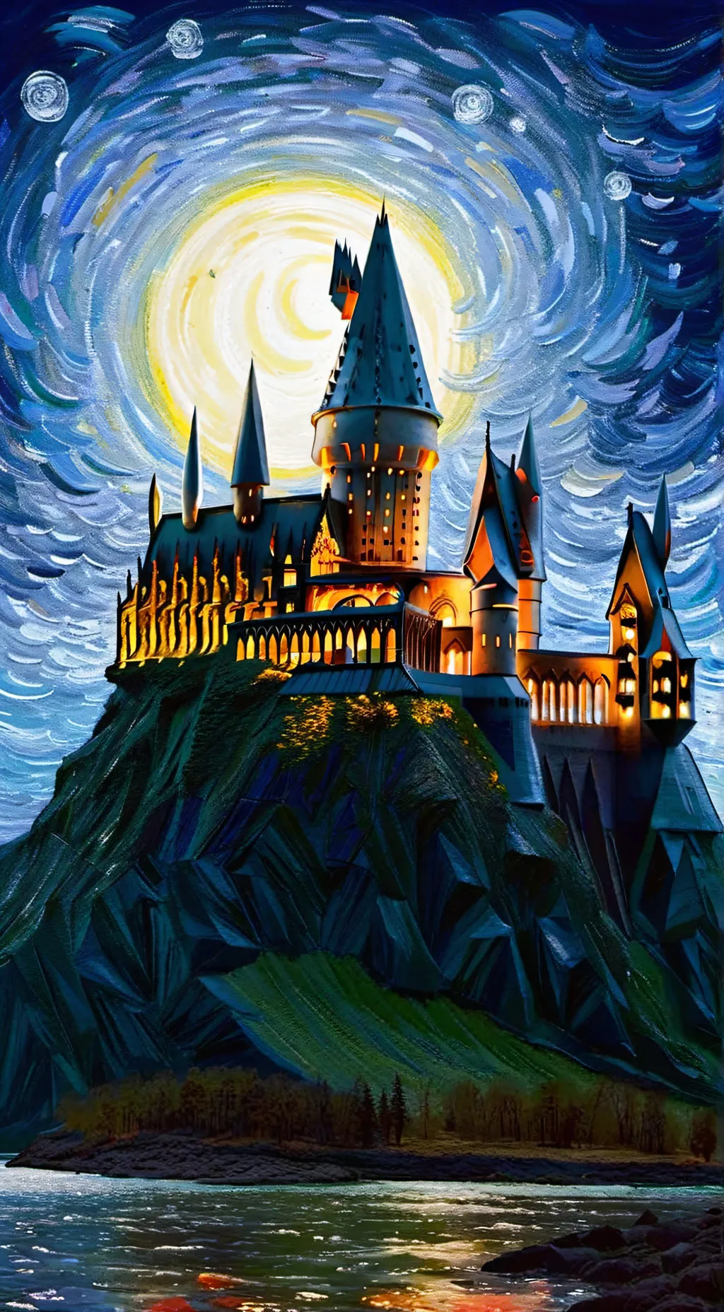 ai character: Hogwarts  background