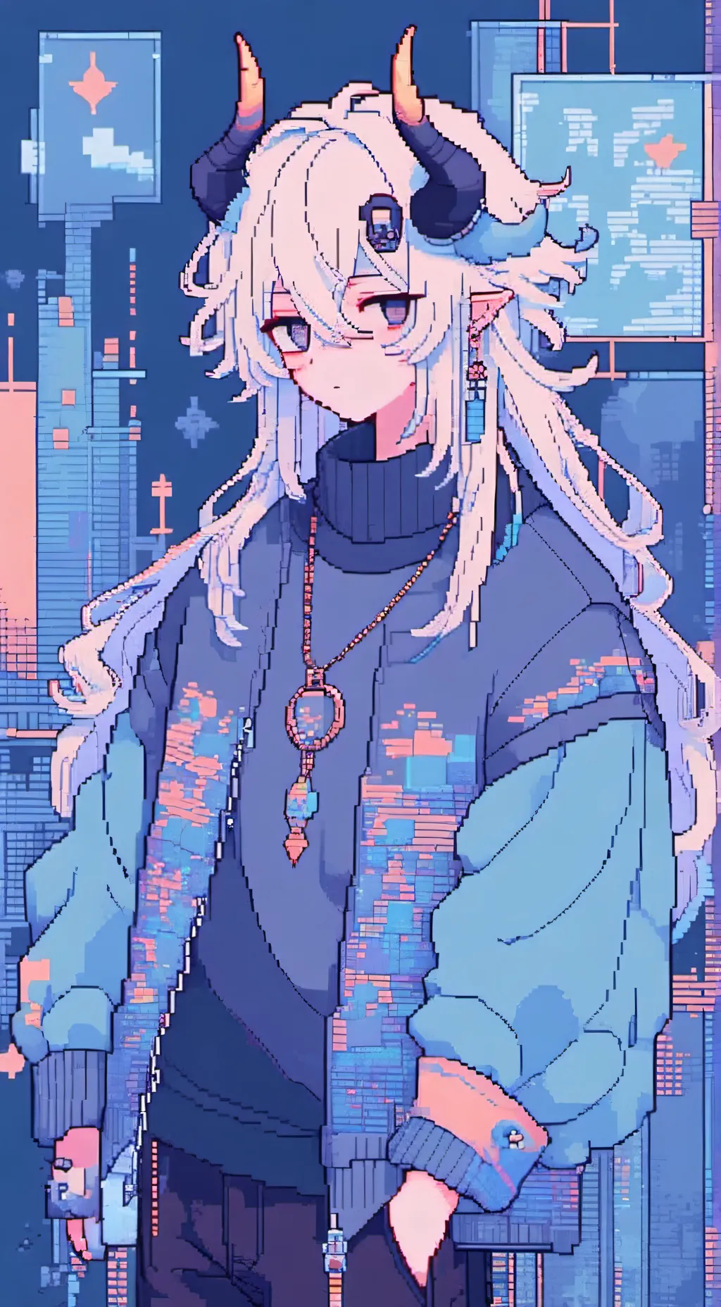ai character: 𖤐Luca𖤐 background
