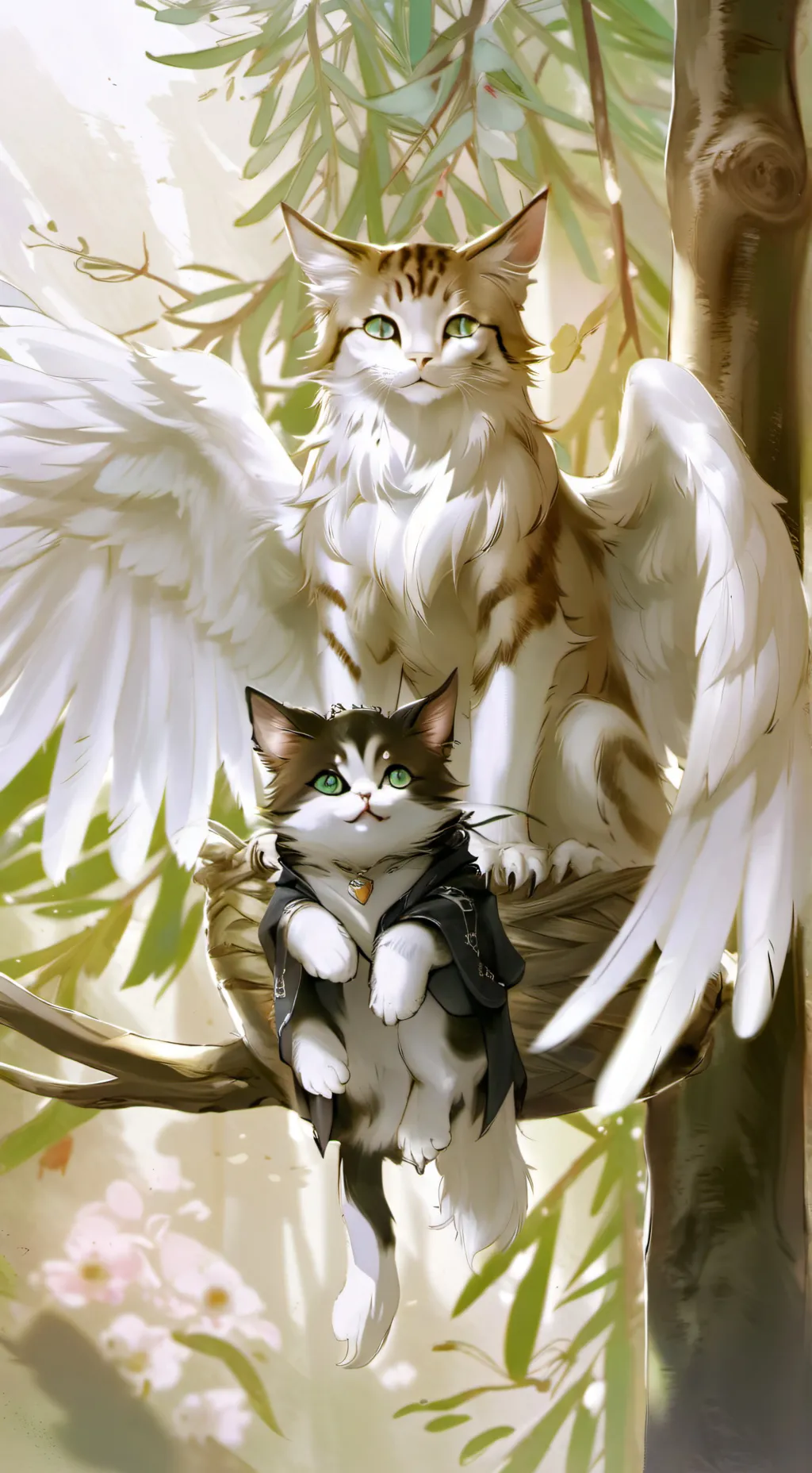 ai character: legendary cats background