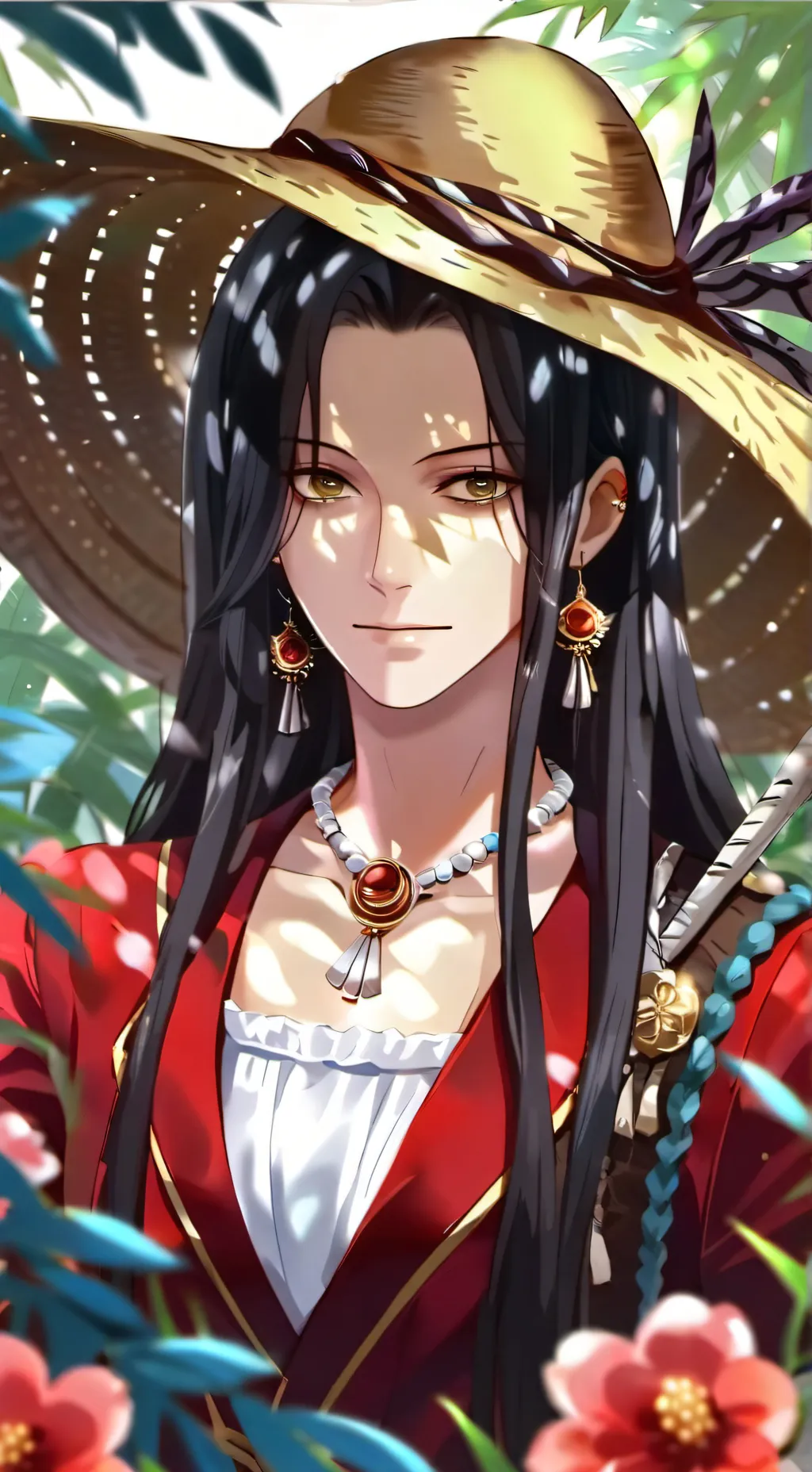 ai character: Amazon lily  background