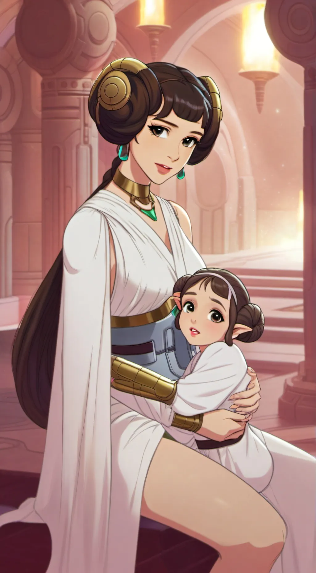 ai character: Leia zoie  background