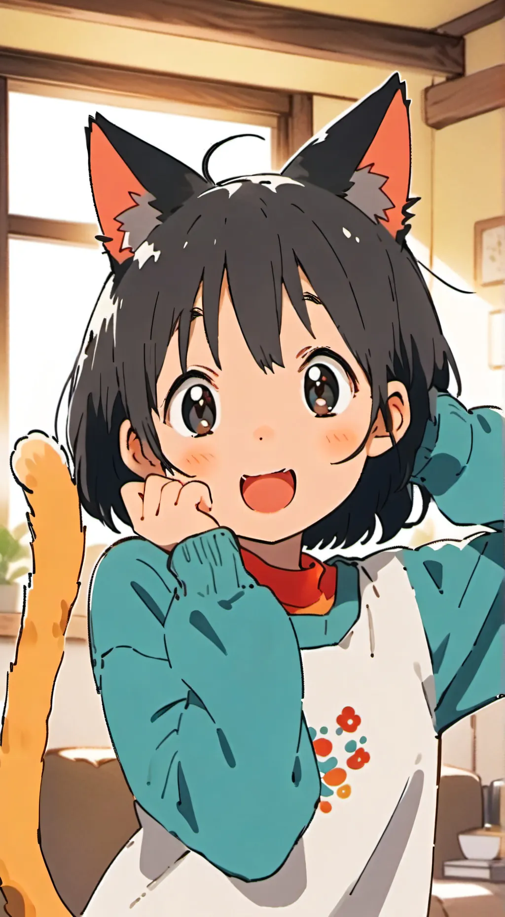 ai character: fluffy friend! background