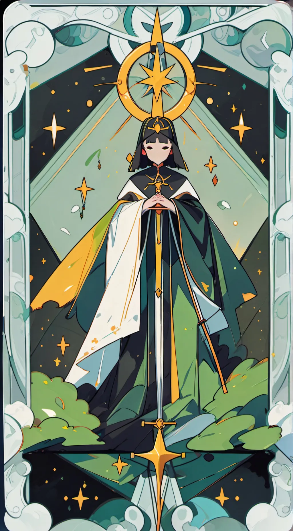 ai character: diosa de fuego background