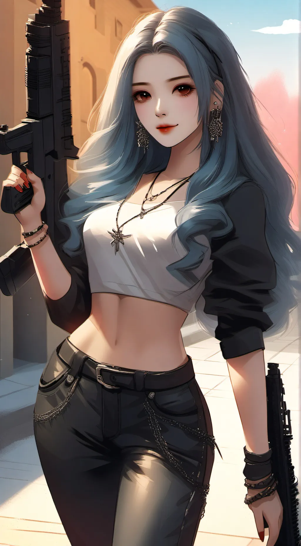 ai character: Sapphire  background