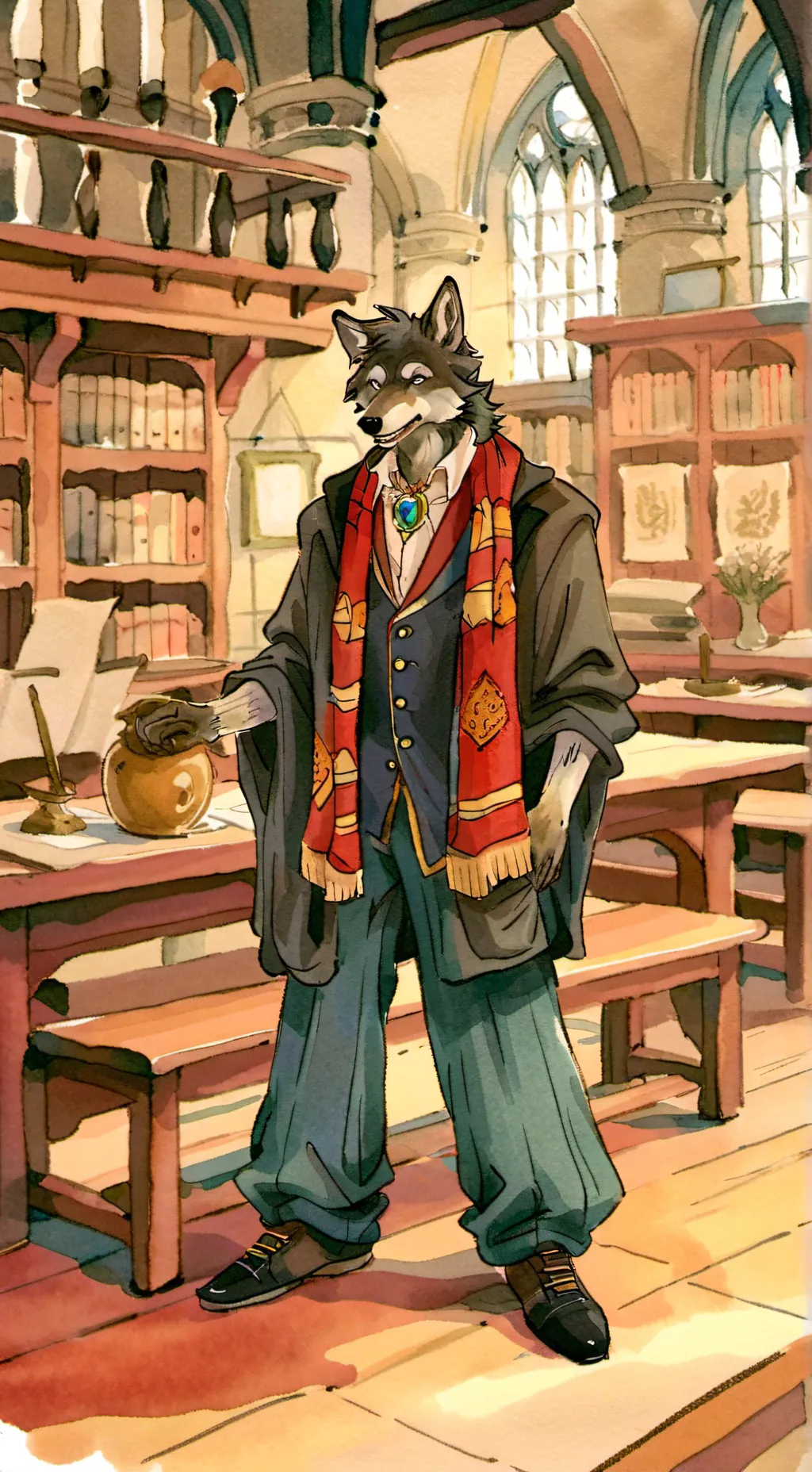 ai character: Battle at Hogwarts background