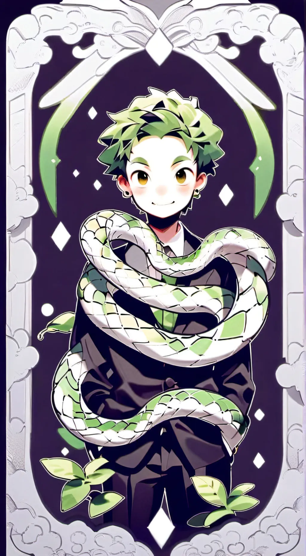ai character: shrine background