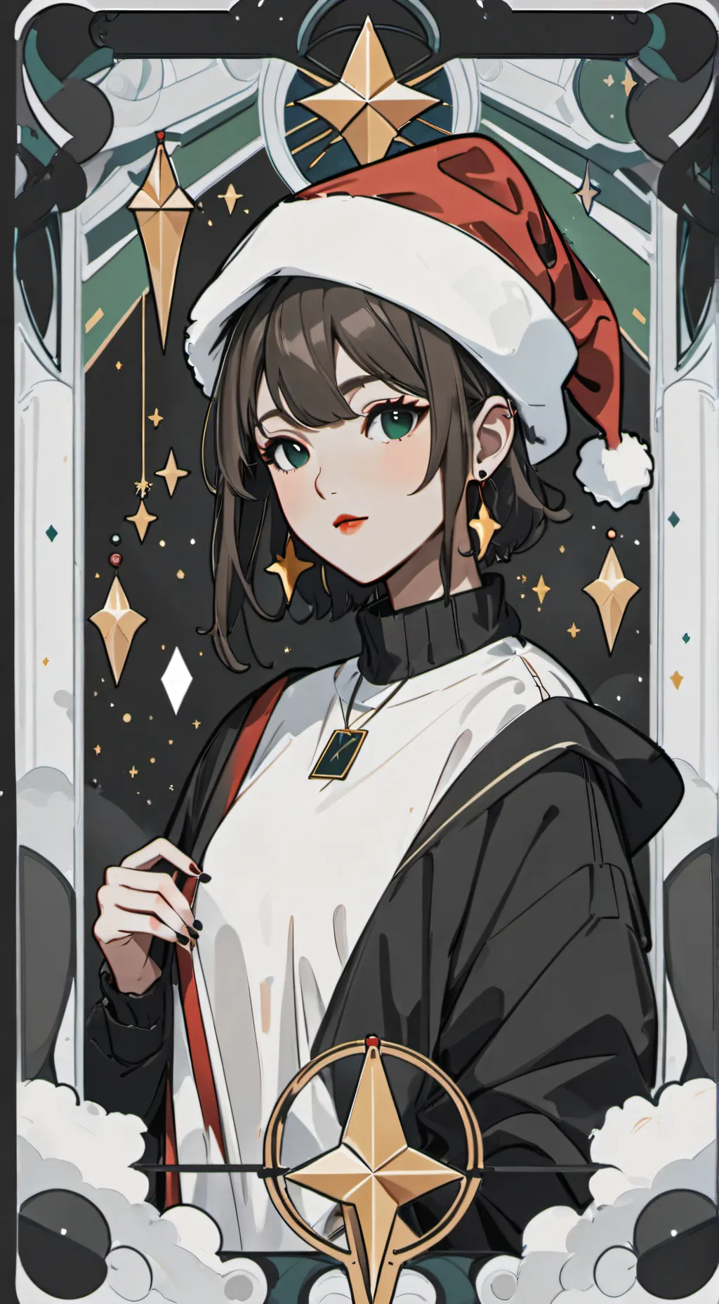 ai character: MHA CHRISTMAS  background