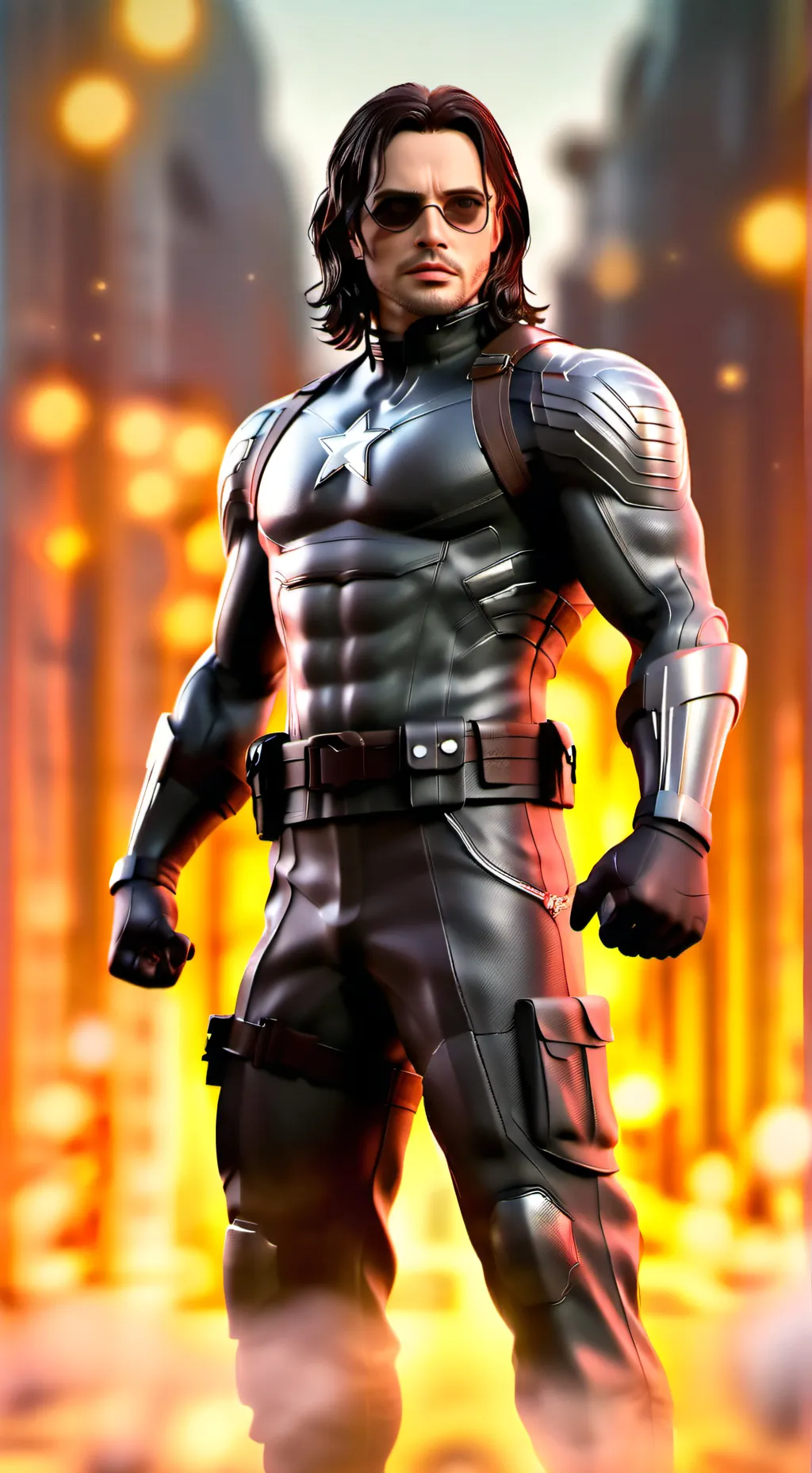 ai character: Bucky Barnes  background