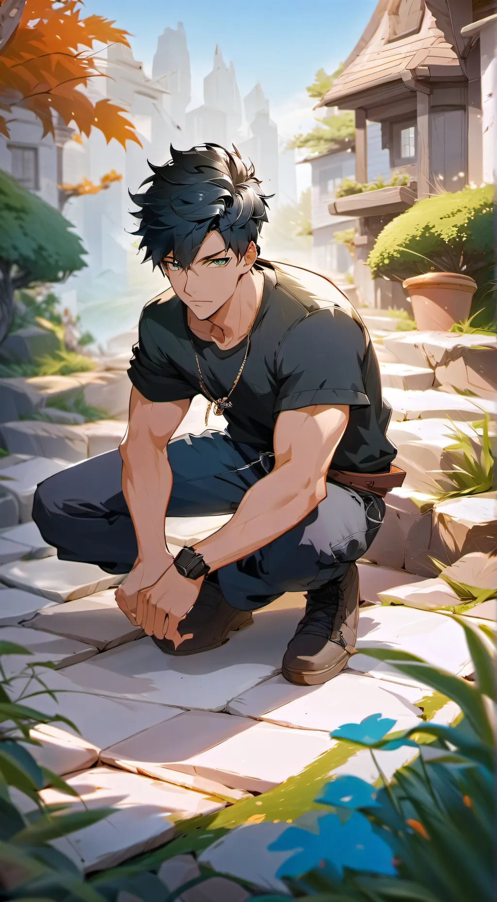 ai character: Tsuyoi Tamashī background