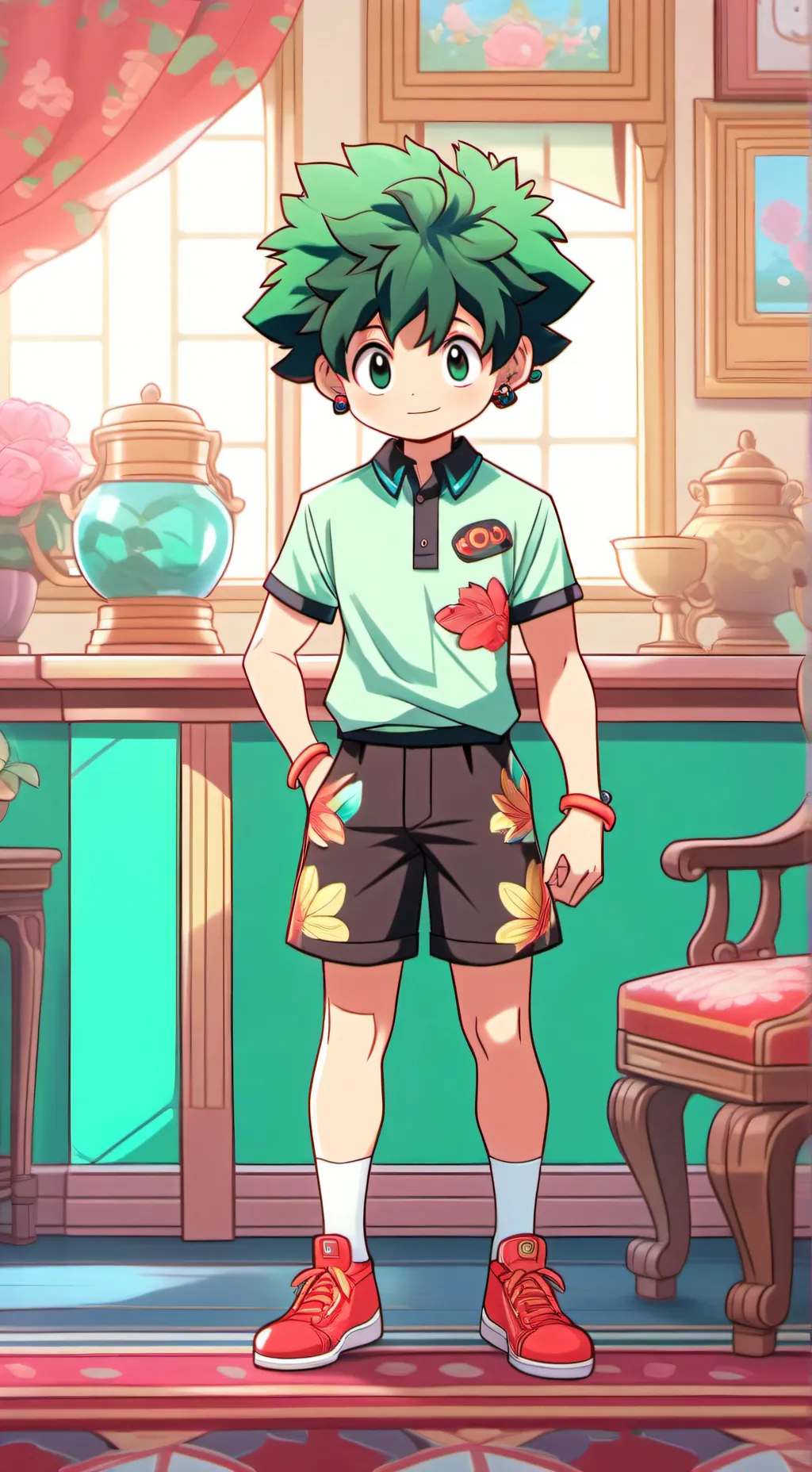 ai character: Deku×todoroki background