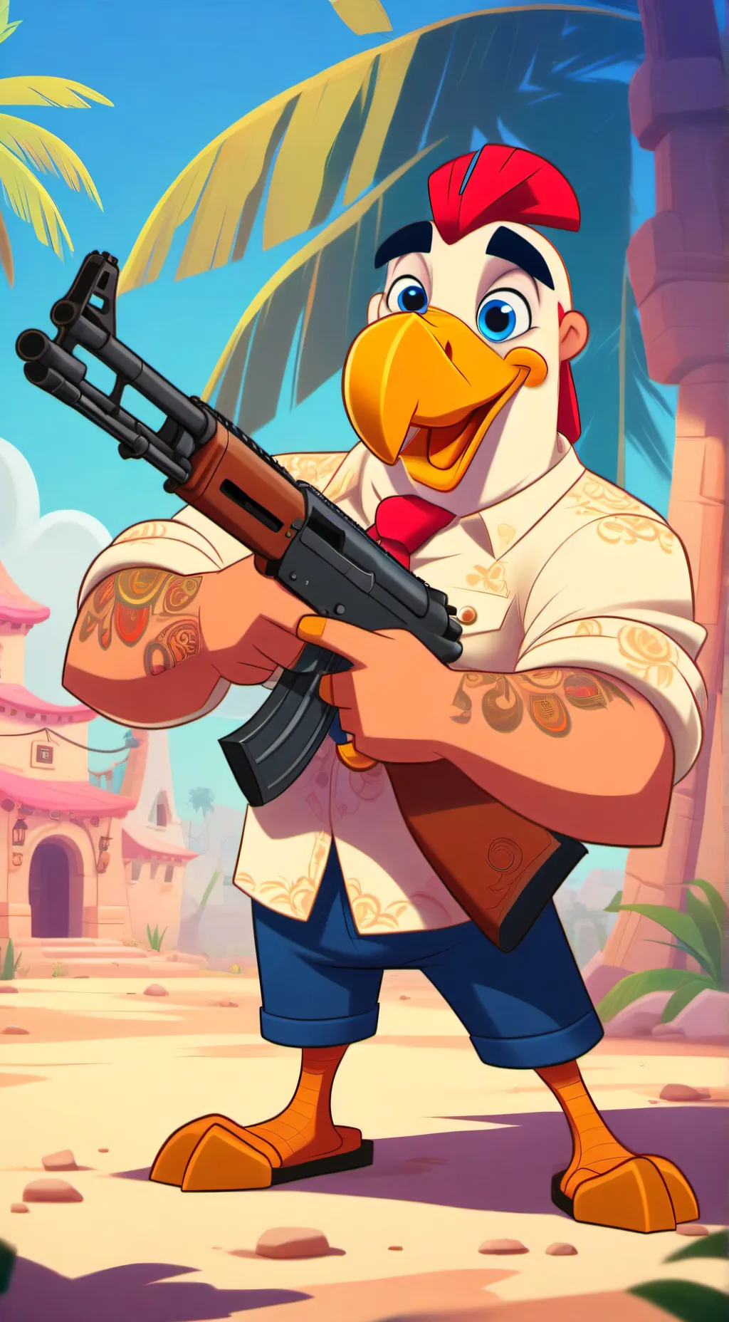ai character: Poyo background