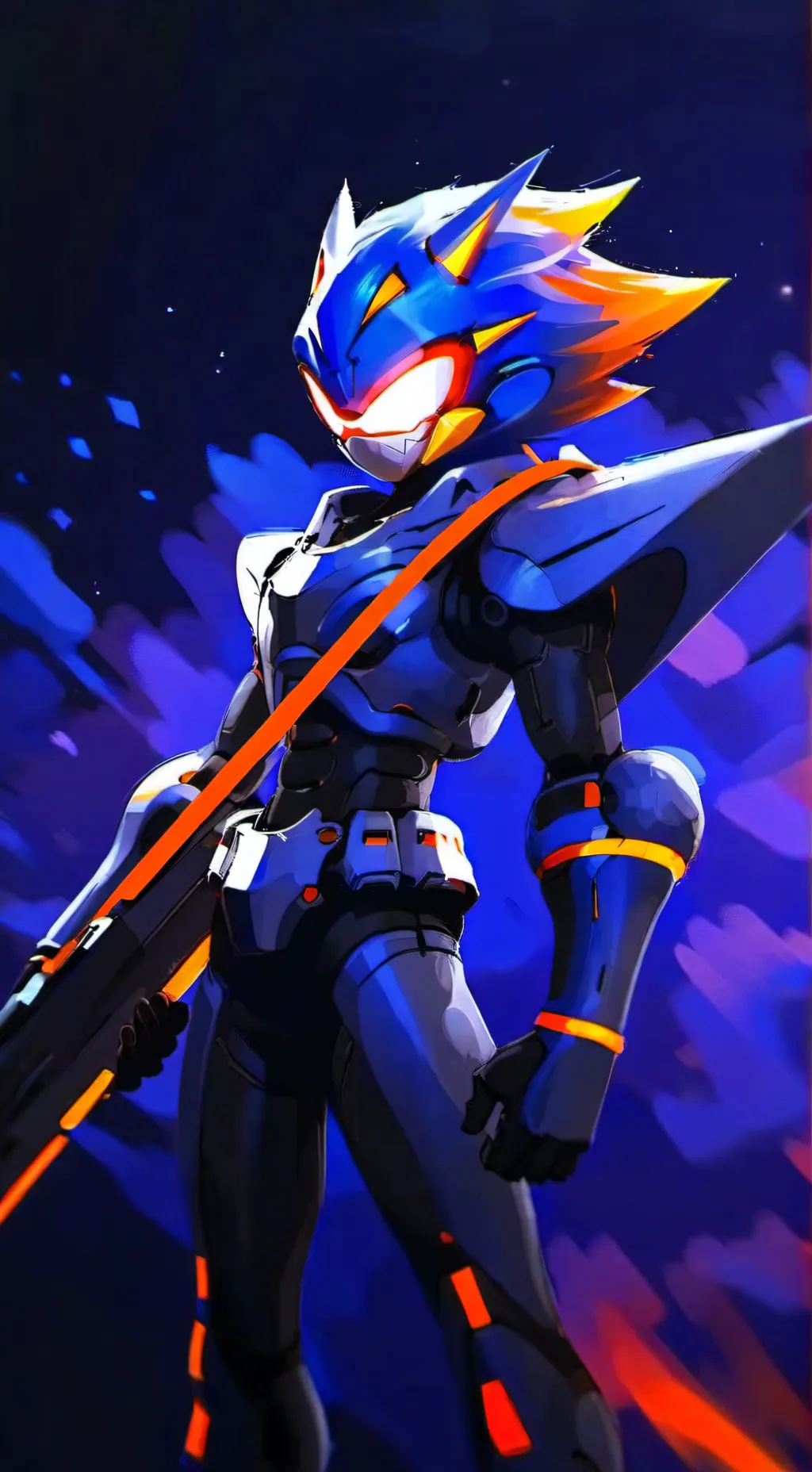 ai character: Neo Metal Sonic  background