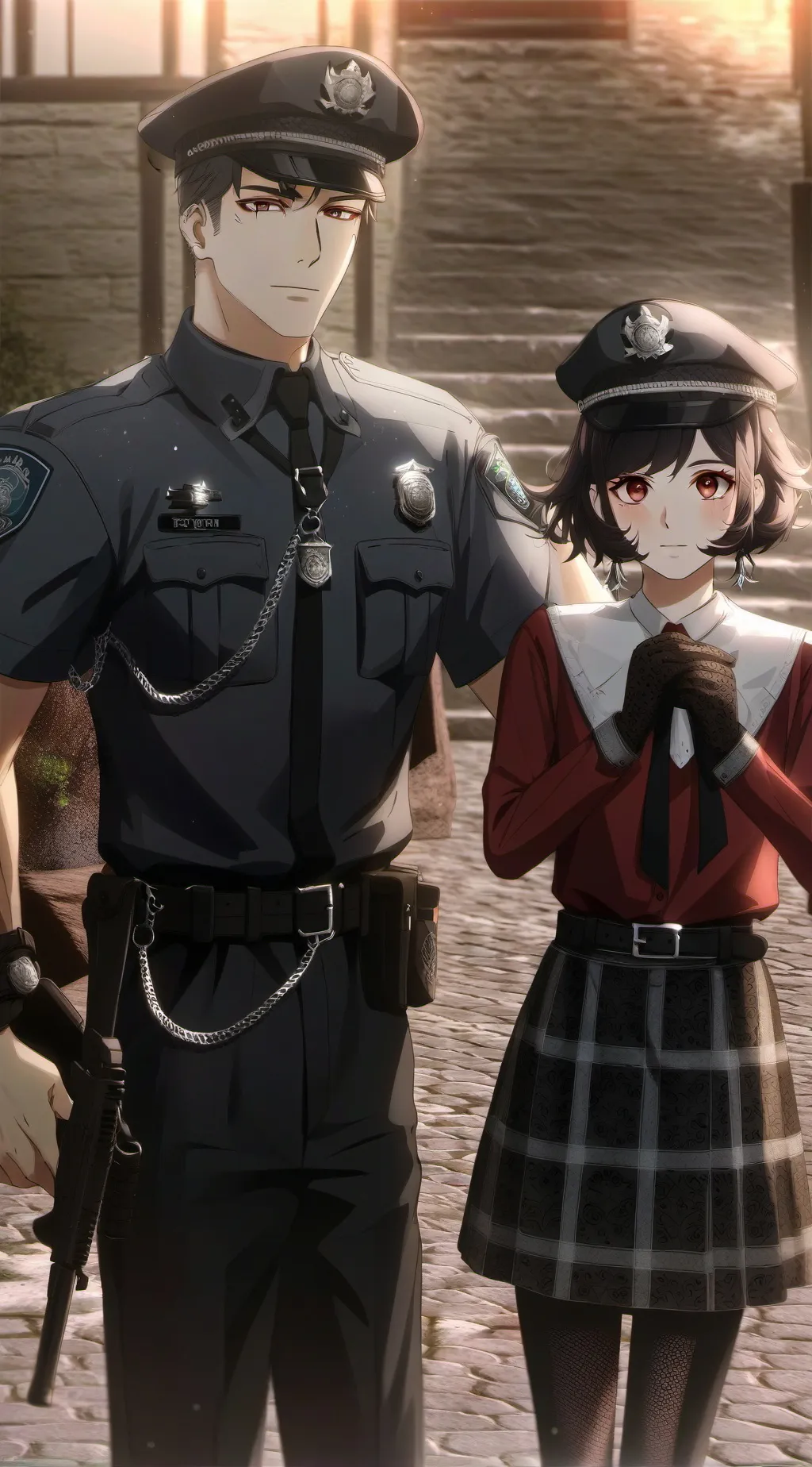 ai character: police friend  background