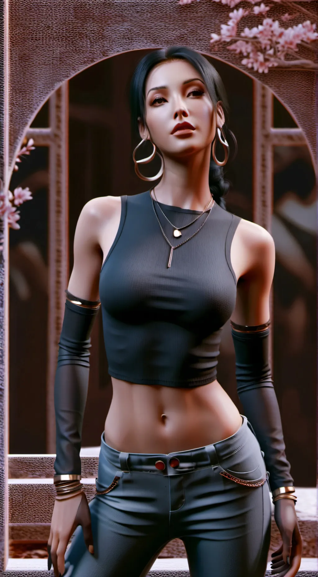 ai character: Melanie  Lombardo background
