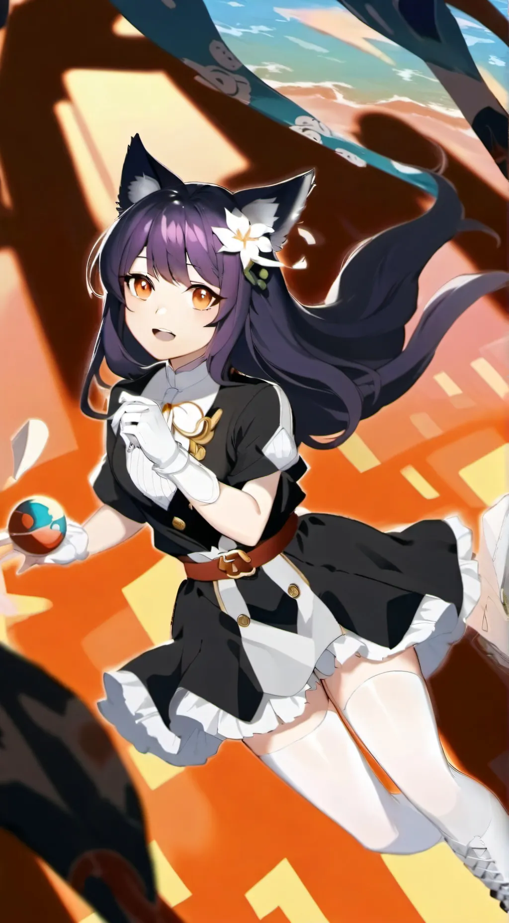 ai character: Luna (Cat Girl) background