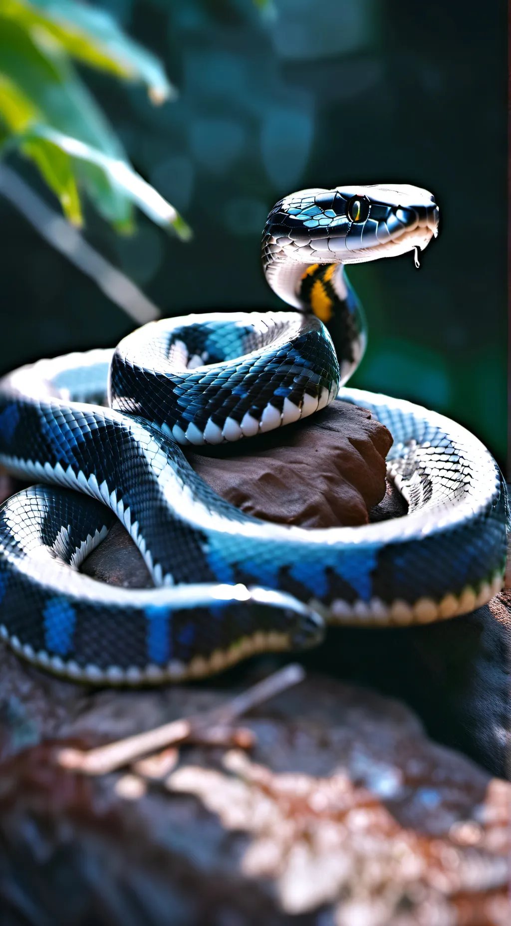 ai character: a snake background