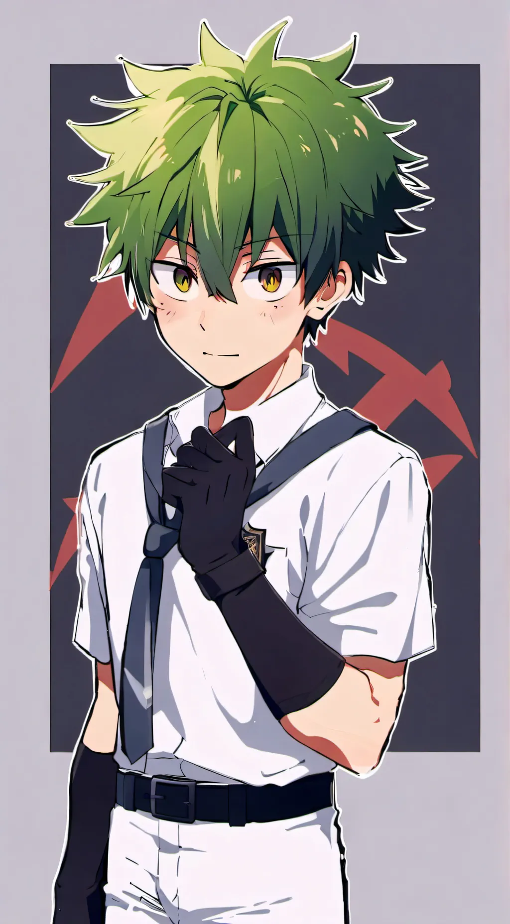 ai character: Mha fire background