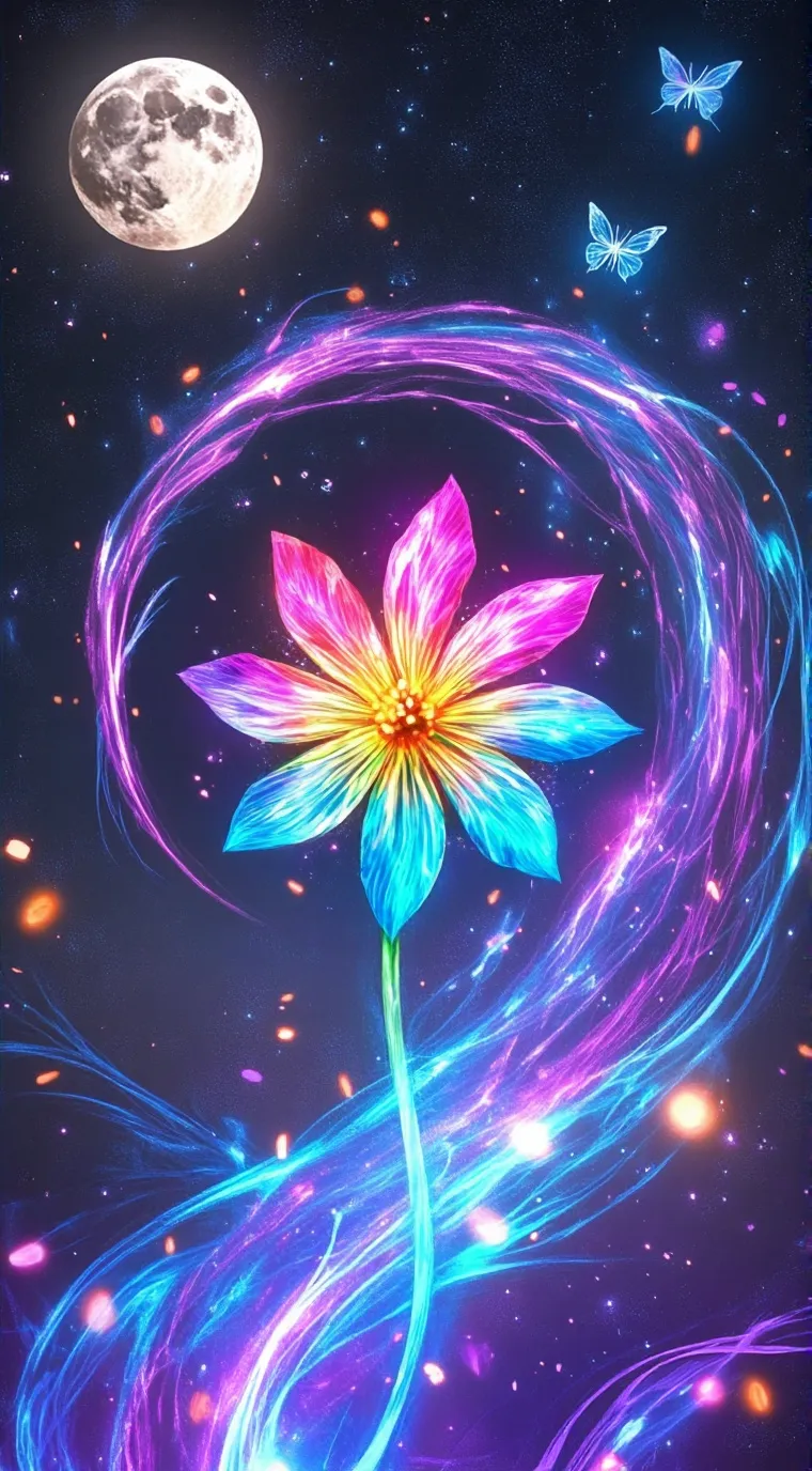 ai character: Moonflower  background