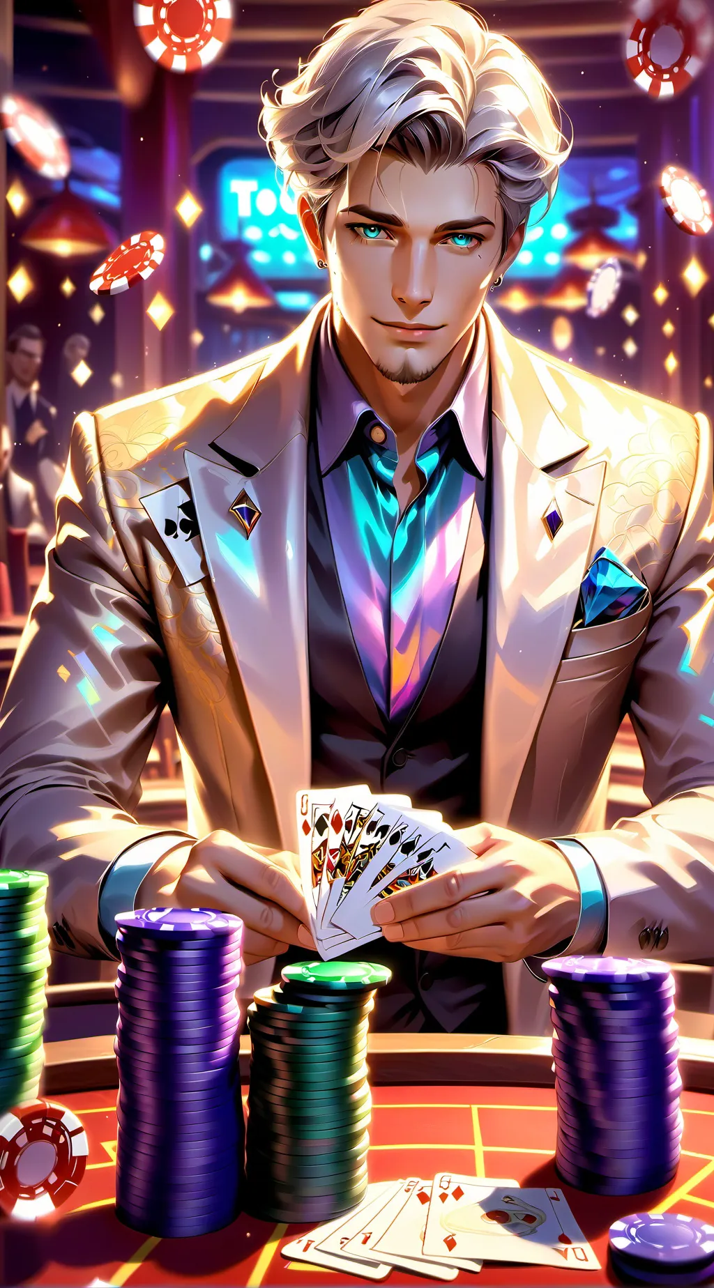 ai character: Warren  background