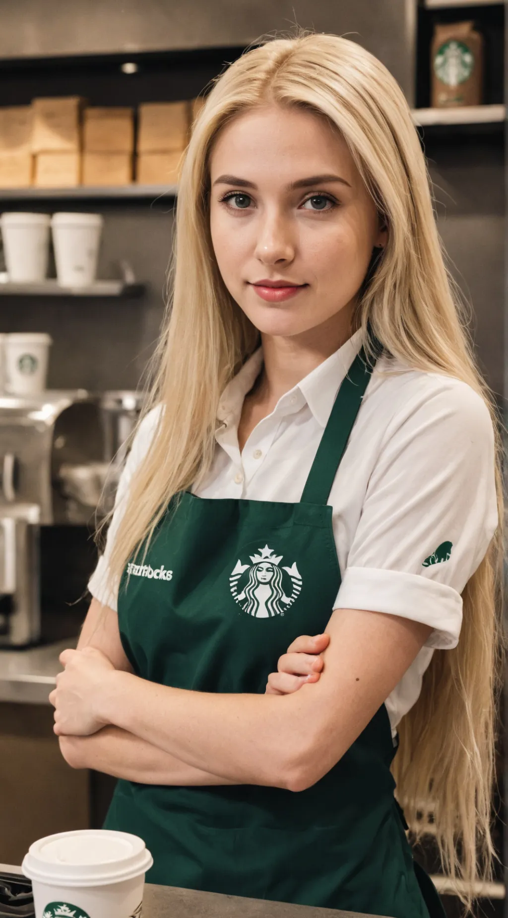 ai character: Starbucks Brittney background
